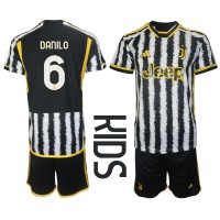 Fotballdrakt Barn Juventus Danilo Luiz #6 Hjemmedraktsett 2023-24 Kortermet (+ Korte bukser)